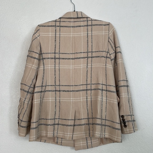Ann Taylor | Classy Plaid Bedford Long Sleeve Tan Neutral Blazer! - Picture 5 of 8